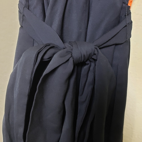 Girls of Savoy Orange Blue Floral Print Dress - Picture 9 of 10